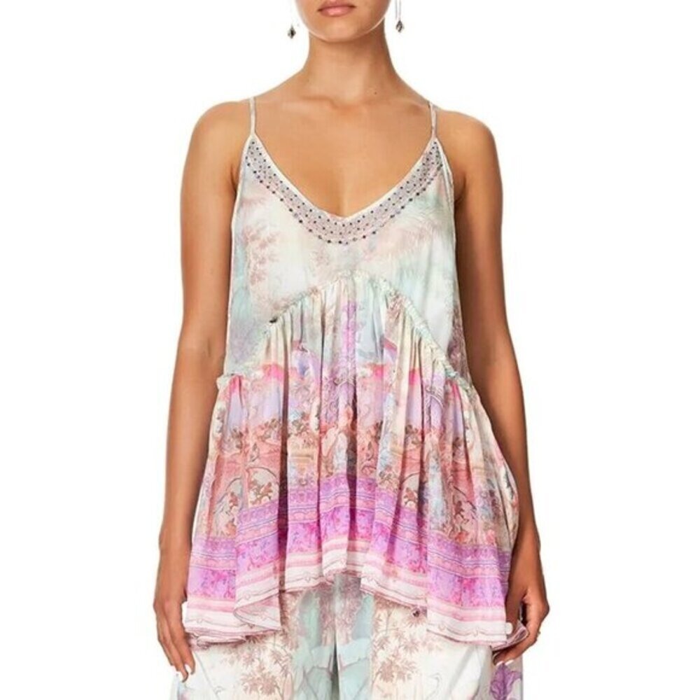 Camilla Electron Libre Back Overlay Top Size Large - Picture 9 of 13